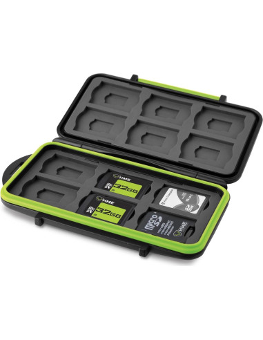 Estuche de Almacenamiento HME para 12 Tarjetas SD y Micro SD