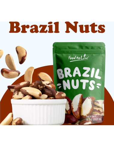 Nueces de Brasil Food to Live 227g Crudas Sin OGM Veganas
