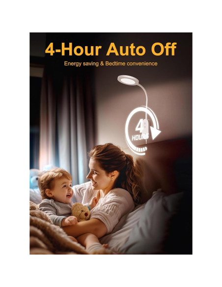 Lámpara de Lectura LED TOPMB con USB y 4 Modos de Color Lámpara de Lectura LED TOPMB con USB y 4 Modos de Color