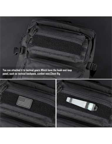 Bolsa Táctica WYNEX WY-0211B con Cremallera y Organizador