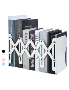Soportes de Libros Ajustables M&G Metal Blanco 10.2-50.8cm