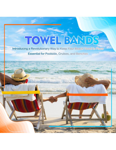 6 Bandas para Toallas de Playa Tailoreadily - Multicolor