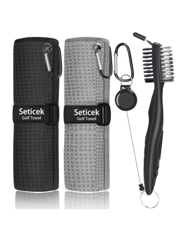 Kit de Limpieza para Golf Seticek - 2 Toallas Microfibra 40x40cm