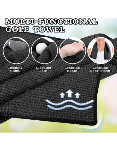 Kit de Limpieza para Golf Seticek - 2 Toallas Microfibra 40x40cm