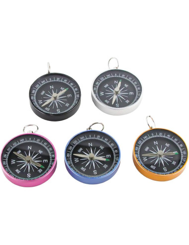 Brújula de bolsillo Boguish azul, ligera y portátil para camping