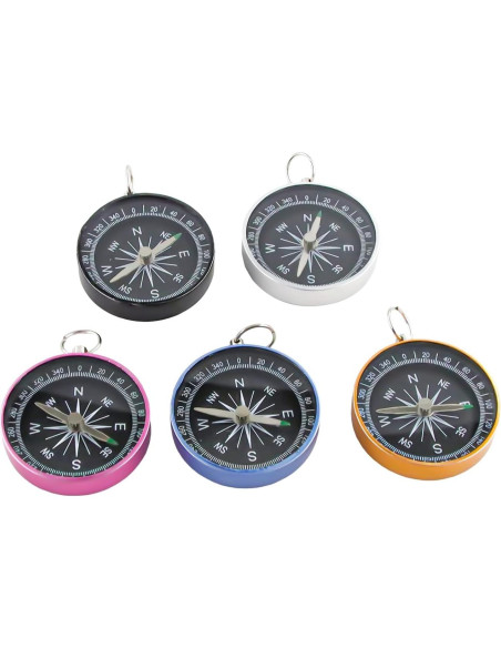 Brújula de bolsillo Boguish azul, ligera y portátil para camping Brújula de bolsillo Boguish azul, ligera y portátil para camping
