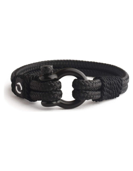 Pulsera Náutica de Cuerda Mover - Grillete Negro, Hecha a Mano Pulsera Náutica de Cuerda Mover - Grillete Negro, Hecha a Mano