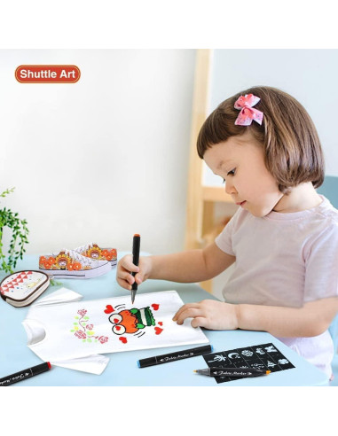 Marcadores de Tela Shuttle Art, 40 Colores, No Tóxicos