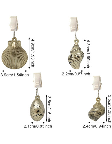 Pesas para Manteles Honbay 4 Piezas Aleación con Clips Metal