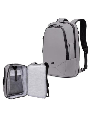 Mochila Knack Pequeña para Laptop 27L Gris Aprobada TSA