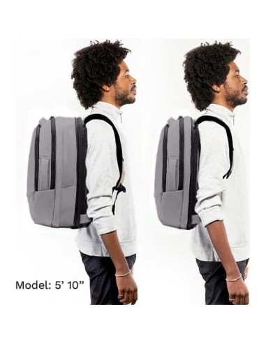 Mochila Knack Pequeña para Laptop 27L Gris Aprobada TSA