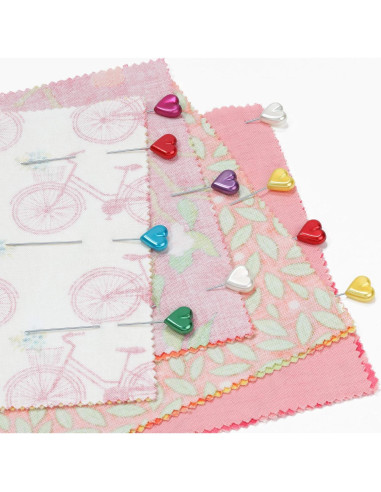 Alfileres Perlados Dritz Corazón 5.4 cm Multicolor 35 Pzas