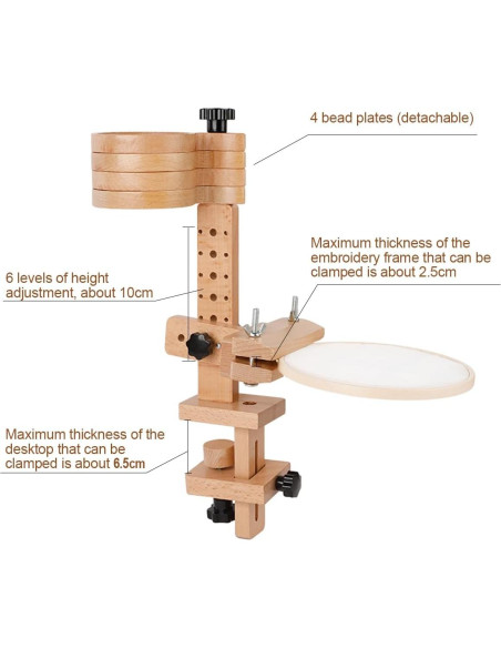 Soporte para Aros de Bordado Vathery con Bandeja Integrada Soporte para Aros de Bordado Vathery con Bandeja Integrada