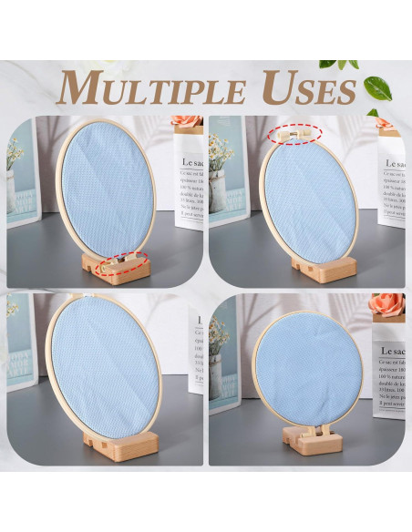 Soporte de Aro de Bordado Cinnvoice - 10 Pcs Madera 7.87 cm Soporte de Aro de Bordado Cinnvoice - 10 Pcs Madera 7.87 cm
