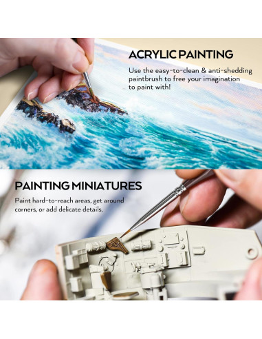 Conjunto de 15 Pinceles de Detalle Nicpro para Pintura