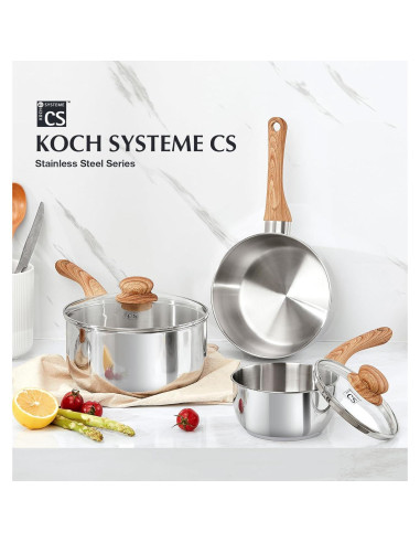 Juego de Cacerolas KOCH SYSTEME CS 6 Piezas Acero Inoxidable