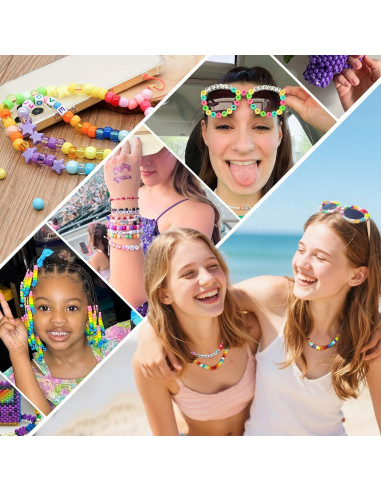 Kit de Fabricación de Pulseras Gionlion 3550 Piezas 96 Colores