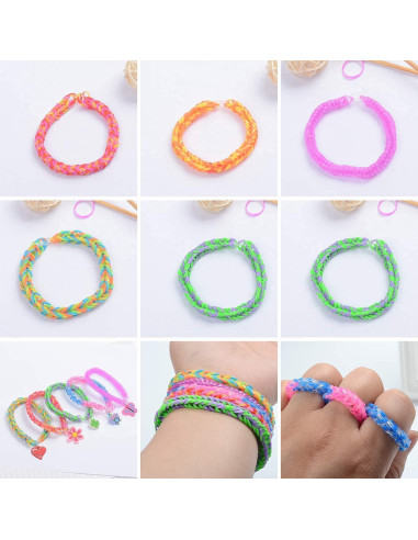 Kit de Pulseras de Goma DDCOWP 11000+ 28 Colores DIY