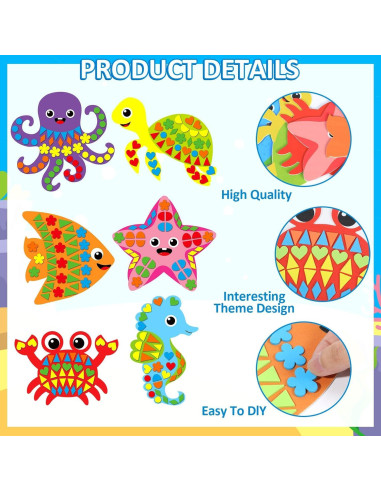 Kit de Stickers de Espuma 3D Lonfliness Animales Marinos