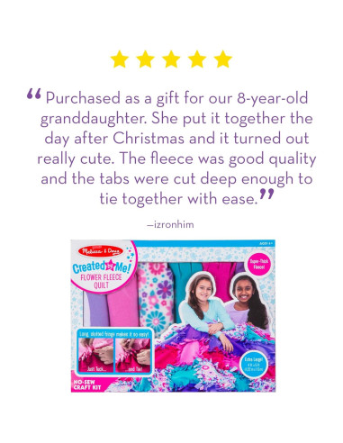 Kit de Manualidades de Colcha de Forro Floral Melissa & Doug