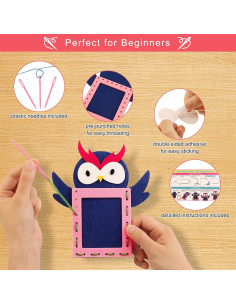 Kit de Costura para Niños xFFFun 5 Proyectos 4-7 Años 2