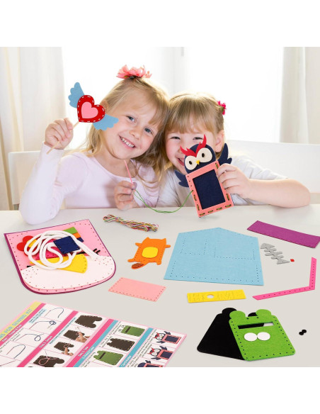Kit de Costura para Niños xFFFun 5 Proyectos 4-7 Años Kit de Costura para Niños xFFFun 5 Proyectos 4-7 Años