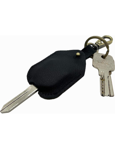 Funda de Llave de Cuero Genuino para Ford - Soporte y Llavero