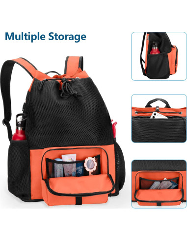 Mochila de Playa Fasrom Naranja 20L con Cremallera