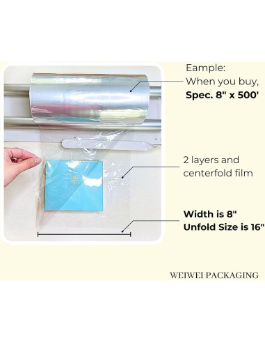 Película Termoencogible Sin Olor Weiwei 20cm x 152m 75 Gauge