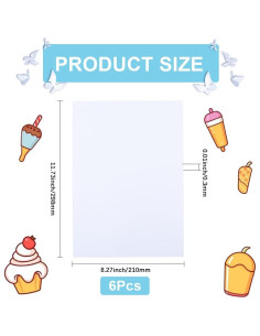 6 Hojas de Film de Encogimiento Blanco SOFPLATE 298x210mm 2
