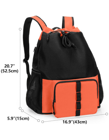 Mochila de Playa Fasrom Naranja 20L con Cremallera