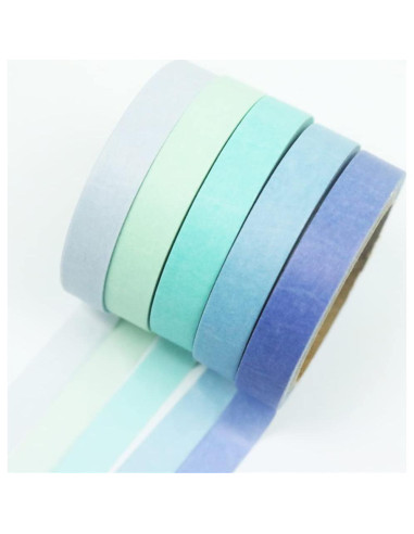Juego de Washi Tape 20 Rollos 7.5 mm Arcoíris para Manualidades
