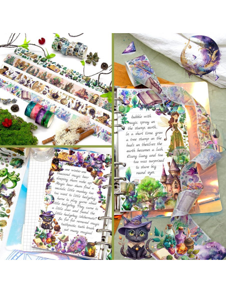 Juego de Washi Tape 23 Rollos Mágicos para Manualidades Juego de Washi Tape 23 Rollos Mágicos para Manualidades