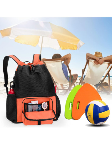 Mochila de Playa Fasrom Naranja 20L con Cremallera