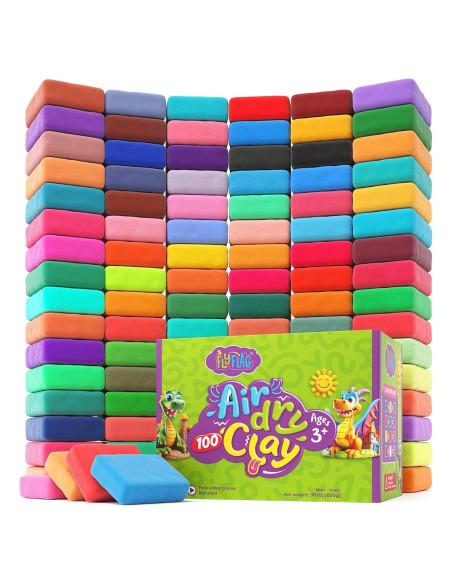 Arcilla Secada al Aire FlyFlag - 100 Colores para Modelar Arcilla Secada al Aire FlyFlag - 100 Colores para Modelar