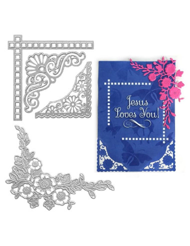 Troqueles de Corte de Encaje PTOOL para Tarjetas 12.7x10.16cm