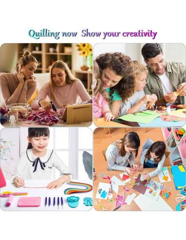 Kit de Tiras de Papel Quilling YURROAD 36 Colores 720 Tiras