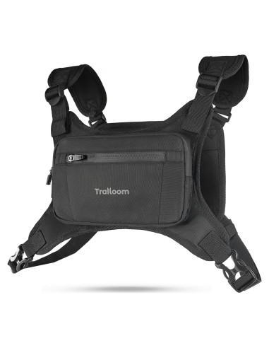 Mochila de Pecho Trailoom tcpblack0001 Reflectante y Impermeable