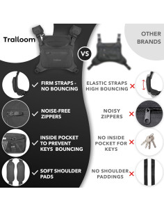 Mochila de Pecho Trailoom tcpblack0001 Reflectante y Impermeable 2