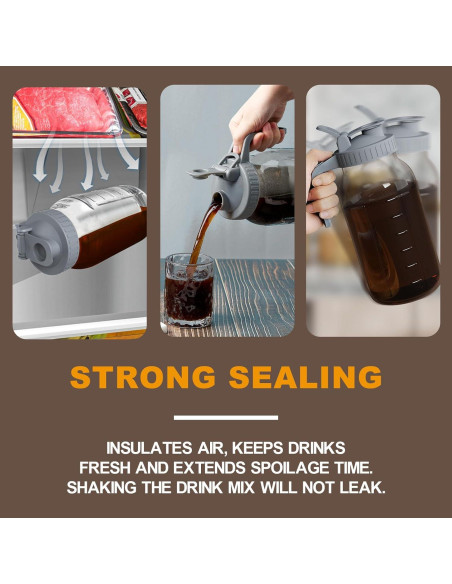 Jarra de Café Cold Brew JunVpic 1.89L Vidrio con Filtro Jarra de Café Cold Brew JunVpic 1.89L Vidrio con Filtro