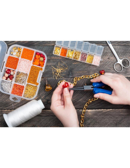 Kit de Joyería Paxcoo 1500 Piezas: Anillas de Salto y Alicates Kit de Joyería Paxcoo 1500 Piezas: Anillas de Salto y Alicates