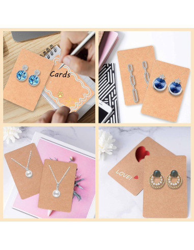 Set 120 Tarjetas y Empaques para Pendientes Hoewina 9x6 cm