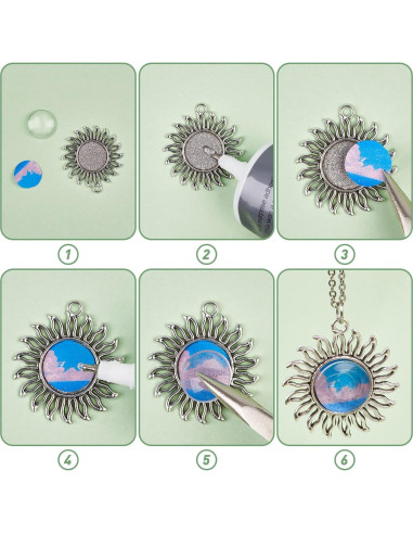 Bandejas de Colgante Girasol 40 Pcs Aleación Arricraft