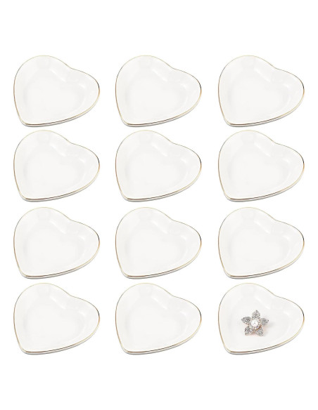 Bandejas de Joyería Cerámica Shappy 24 Pcs Corazón 11.5 cm Bandejas de Joyería Cerámica Shappy 24 Pcs Corazón 11.5 cm