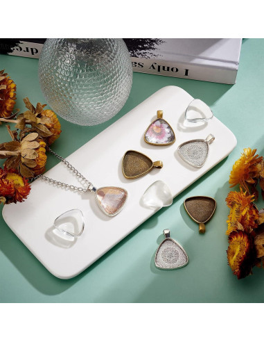 Kit de Joyería SUPERFINDINGS 30 Piezas con Cabochones de Vidrio