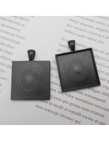 20 Piezas Bandejas Bezel Cuadradas WAY DENG 25mm Negro 20 Piezas Bandejas Bezel Cuadradas WAY DENG 25mm Negro