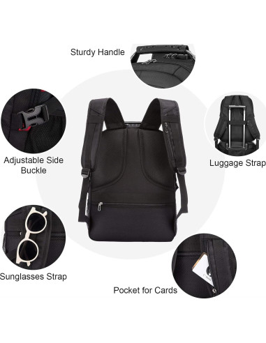Mochila LOVEVOOK 17" Antirrobo USB Impermeable Negra