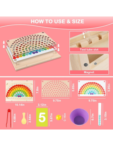 Juguetes Montessori INIFEIDALA de Aprendizaje 3-7 Años