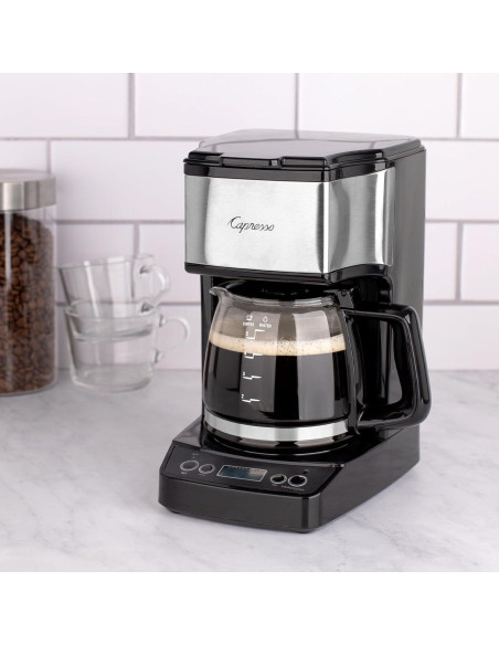 Cafetera de Goteo Mini Capresso 5 Tazas Negra Acero Cafetera de Goteo Mini Capresso 5 Tazas Negra Acero