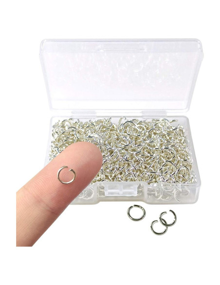 Anillas de Salto Plateadas TTSAM 600 Pcs 6mm para Joyas Anillas de Salto Plateadas TTSAM 600 Pcs 6mm para Joyas